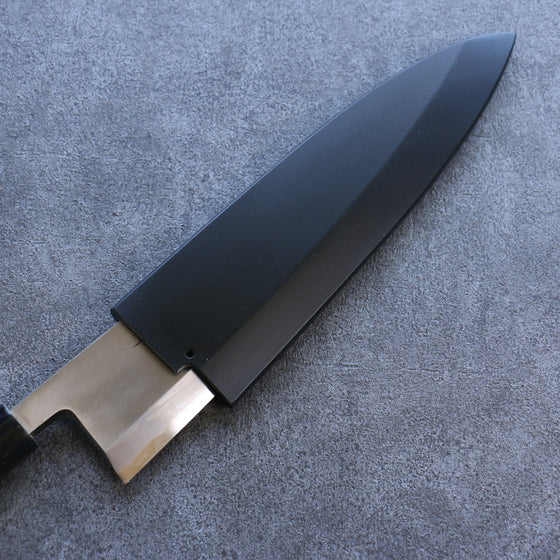 Black Magnolia Sheath for 225mm Deba with Plywood pin Kaneko - Japanny - Best Japanese Knife