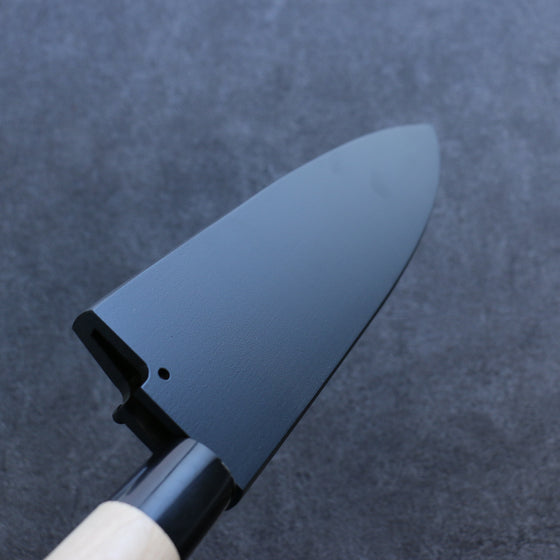 Black Magnolia Sheath for 225mm Deba with Plywood pin Kaneko - Japanny - Best Japanese Knife