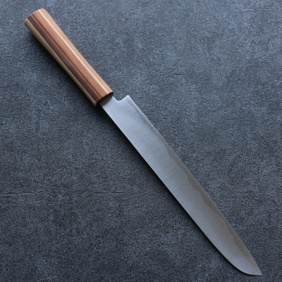 Shigeki Tanaka Majiro Silver Steel No.3 Bread Slicer 240mm Maple, Cherry, Walnut Handle - Japanny - Best Japanese Knife