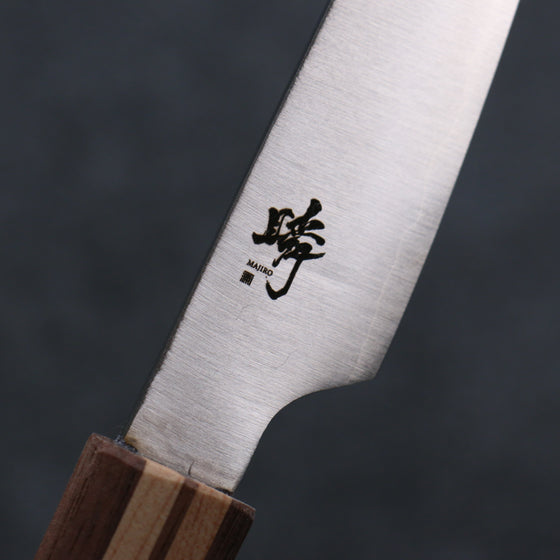 Shigeki Tanaka Majiro Silver Steel No.3 Petty-Utility 120mm Maple, Cherry, Walnut Handle - Japanny - Best Japanese Knife