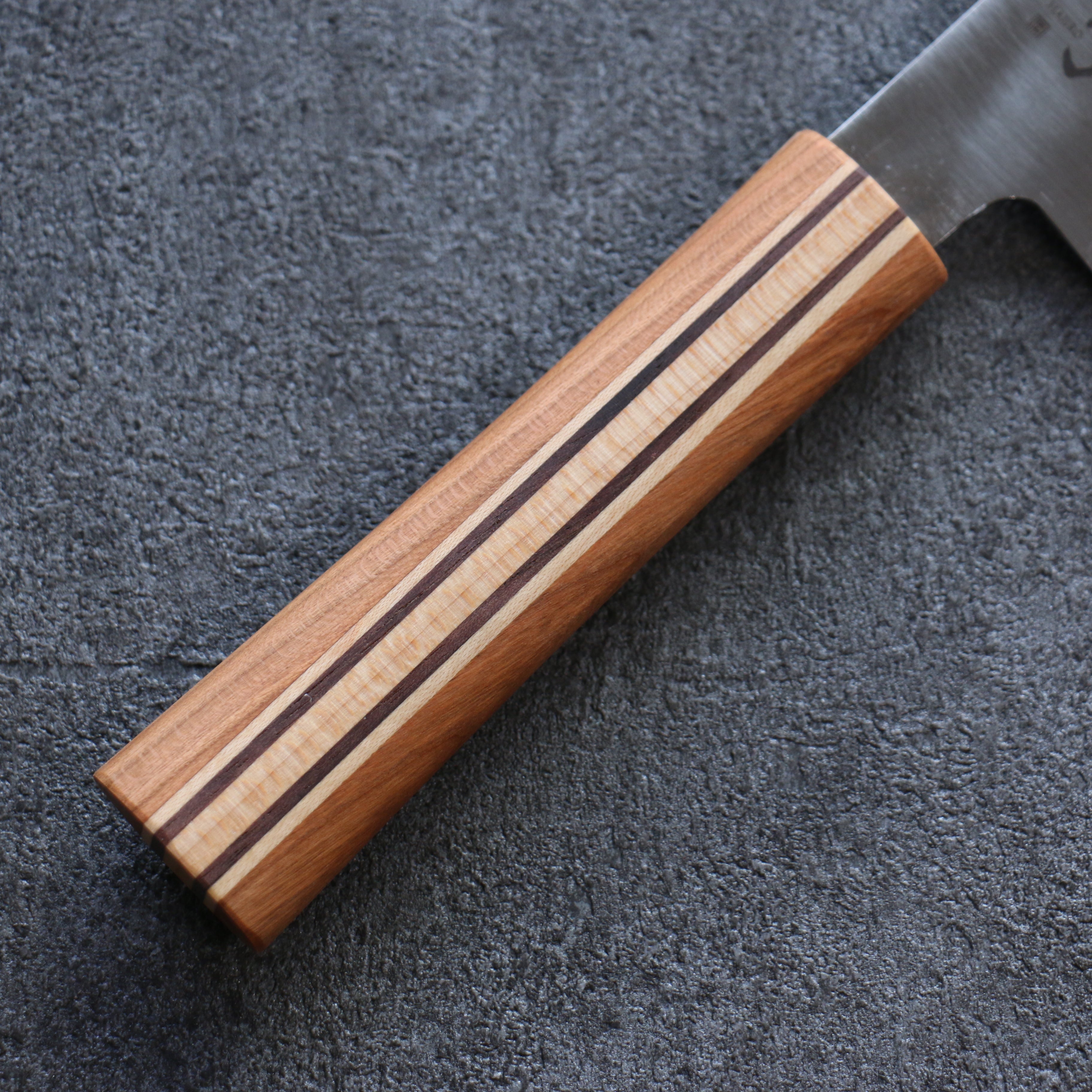 Shigeki Tanaka Majiro Silver Steel No.3 Gyuto 190mm Maple, Cherry, Walnut Handle - Japanny - Best Japanese Knife