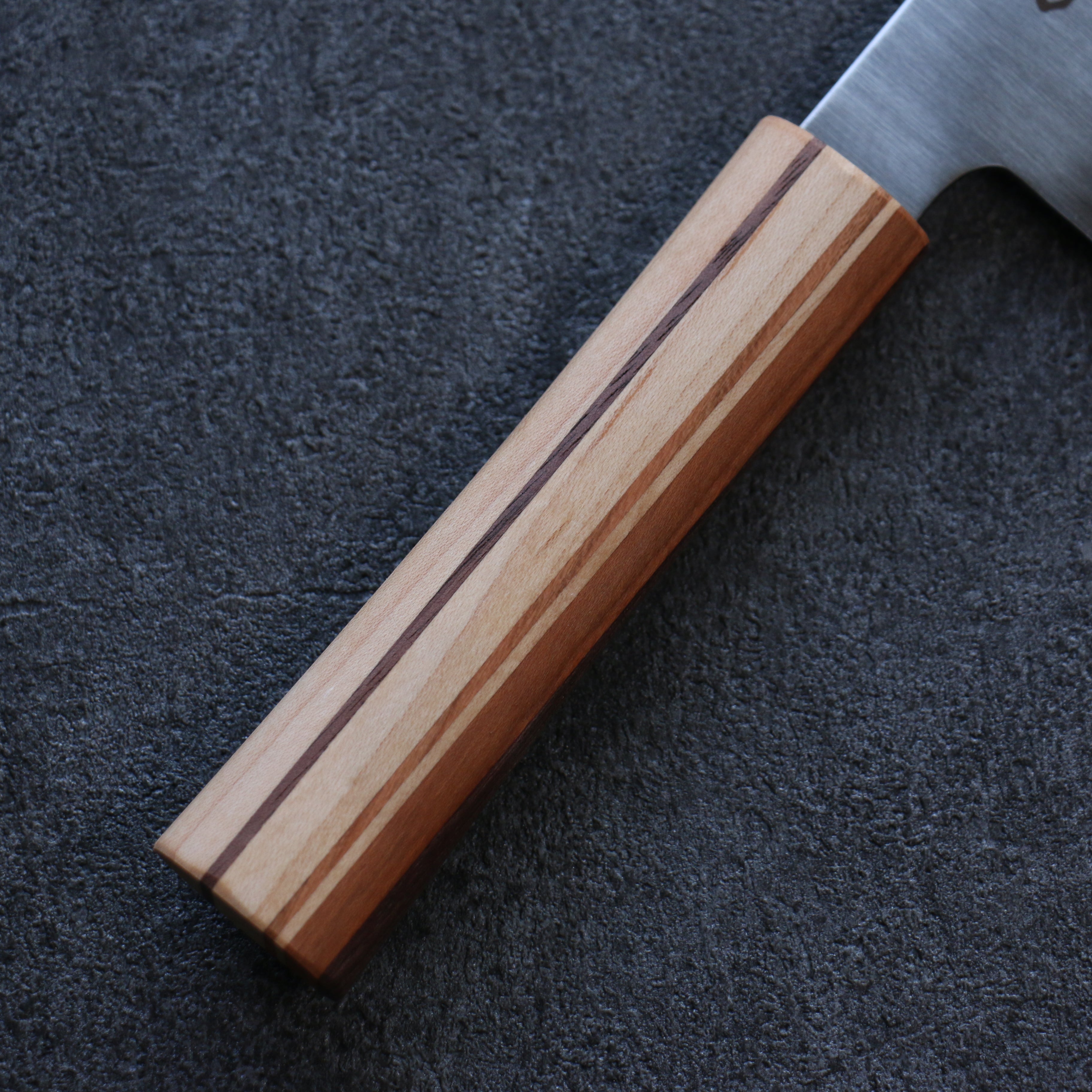Shigeki Tanaka Majiro Silver Steel No.3 Nakiri 165mm Maple, Cherry, Walnut Handle - Japanny - Best Japanese Knife