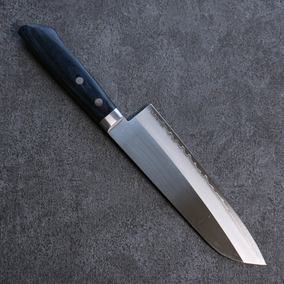 Kunihira VG1 Migaki Finished Santoku 170mm Navy blue Pakka wood Handle - Japanny - Best Japanese Knife