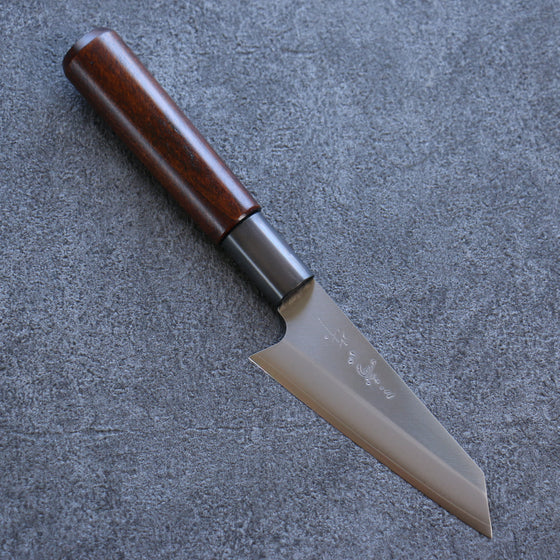 Misuzu VG10 Kasumitogi Kiritsuke Petty-Utility 105mm Brown Lacquered Handle - Japanny - Best Japanese Knife