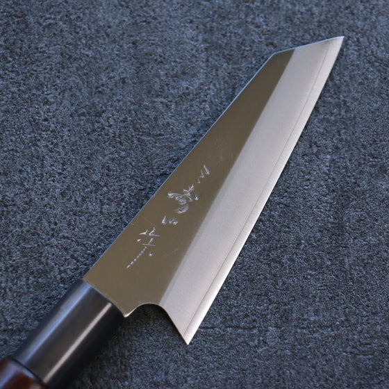 Misuzu VG10 Kasumitogi Kiritsuke Petty-Utility 105mm Brown Lacquered Handle - Japanny - Best Japanese Knife