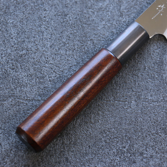 Misuzu VG10 Kasumitogi Kiritsuke Petty-Utility 105mm Brown Lacquered Handle - Japanny - Best Japanese Knife