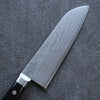 Seisuke VG10 Damascus Santoku 165mm Black Pakka wood Handle - Japanny - Best Japanese Knife