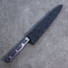 Seisuke Seiten Molybdenum Petty-Utility 150mm Navy blue Pakka wood Handle with Sheath - Japanny - Best Japanese Knife