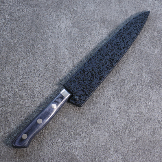 Seisuke Seiten Molybdenum Petty-Utility 150mm Navy blue Pakka wood Handle with Sheath - Japanny - Best Japanese Knife