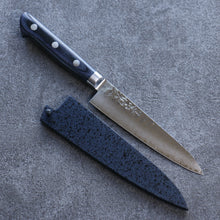  Seisuke Seiun VG10 33 Layer Damascus Petty-Utility 135mm Navy blue Pakka wood Handle with Sheath - Japanny - Best Japanese Knife