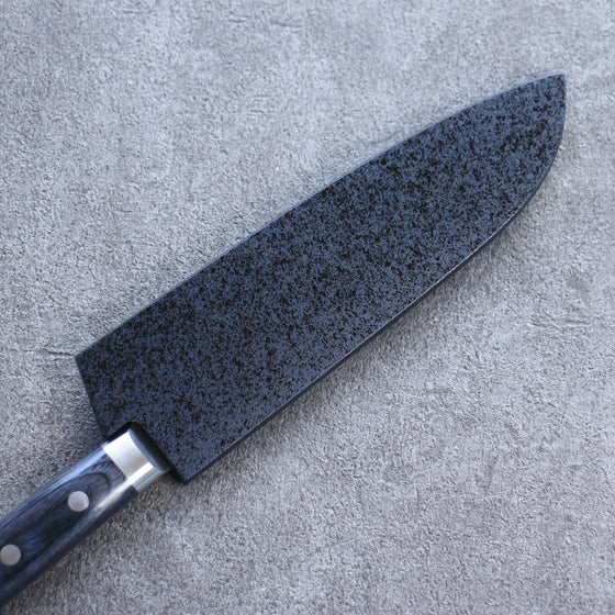 Seisuke Seiten Molybdenum Santoku 180mm Navy blue Pakka wood Handle with Sheath - Japanny - Best Japanese Knife