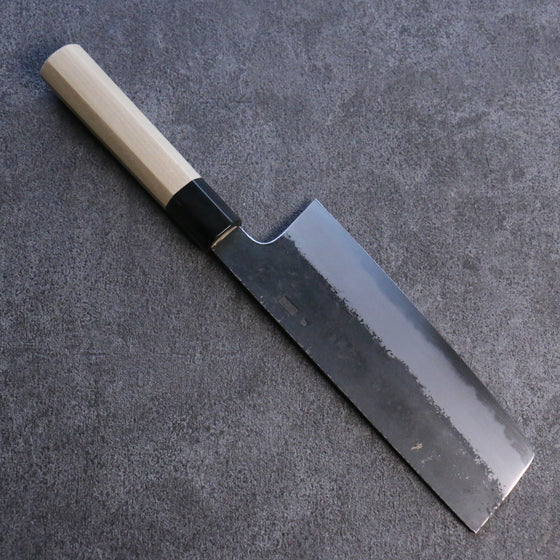 Kikuzuki White Steel No.2 Black Finished Nakiri 180mm Magnolia Handle - Japanny - Best Japanese Knife