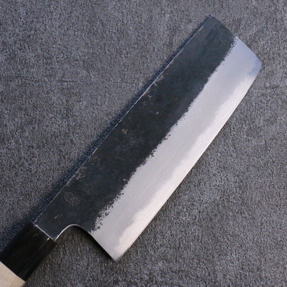 Kikuzuki White Steel No.2 Black Finished Nakiri 180mm Magnolia Handle - Japanny - Best Japanese Knife