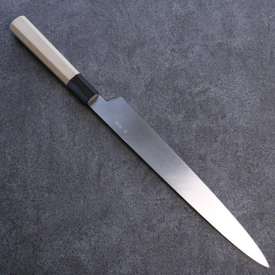 Kikuzuki Silver Steel No.3 Bokashi Yanagiba  270mm Magnolia Handle - Japanny - Best Japanese Knife