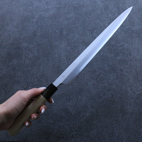 Kikuzuki Silver Steel No.3 Bokashi Yanagiba  270mm Magnolia Handle - Japanny - Best Japanese Knife