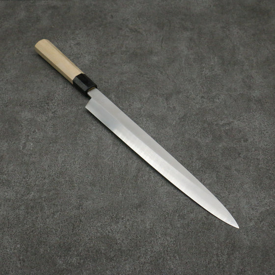 Kikuzuki Silver Steel No.3 Bokashi Yanagiba  300mm Magnolia Handle - Japanny - Best Japanese Knife