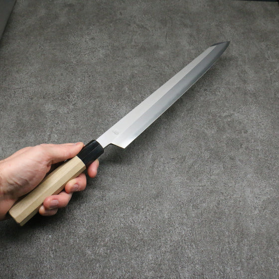 Kikuzuki Silver Steel No.3 Bokashi Kiritsuke Yanagiba  300mm Magnolia Handle - Japanny - Best Japanese Knife