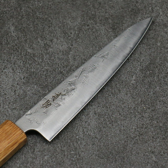 Seisuke SLD Washiji Petty-Utility 135mm Burnt Oak Handle - Japanny - Best Japanese Knife