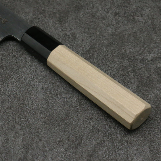 Minamoto Akitada Blue Steel No.2 Kasumitogi Santoku  180mm Magnolia Handle - Japanny - Best Japanese Knife