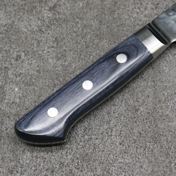 Seisuke Aotsuchi AUS10 Hammered Kiritsuke Santoku  195mm Navy blue Pakka wood Handle with Sheath - Japanny - Best Japanese Knife