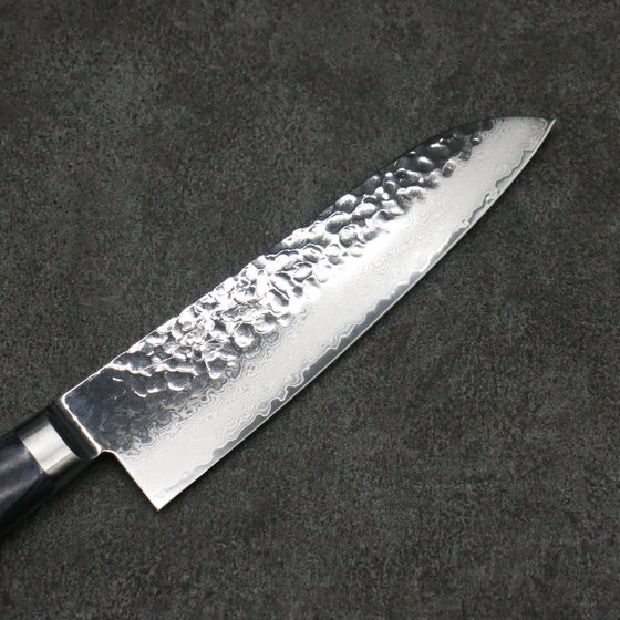 Seisuke Seiun VG10 33 Layer Damascus Santoku  180mm Navy blue Pakka wood Handle - Japanny - Best Japanese Knife