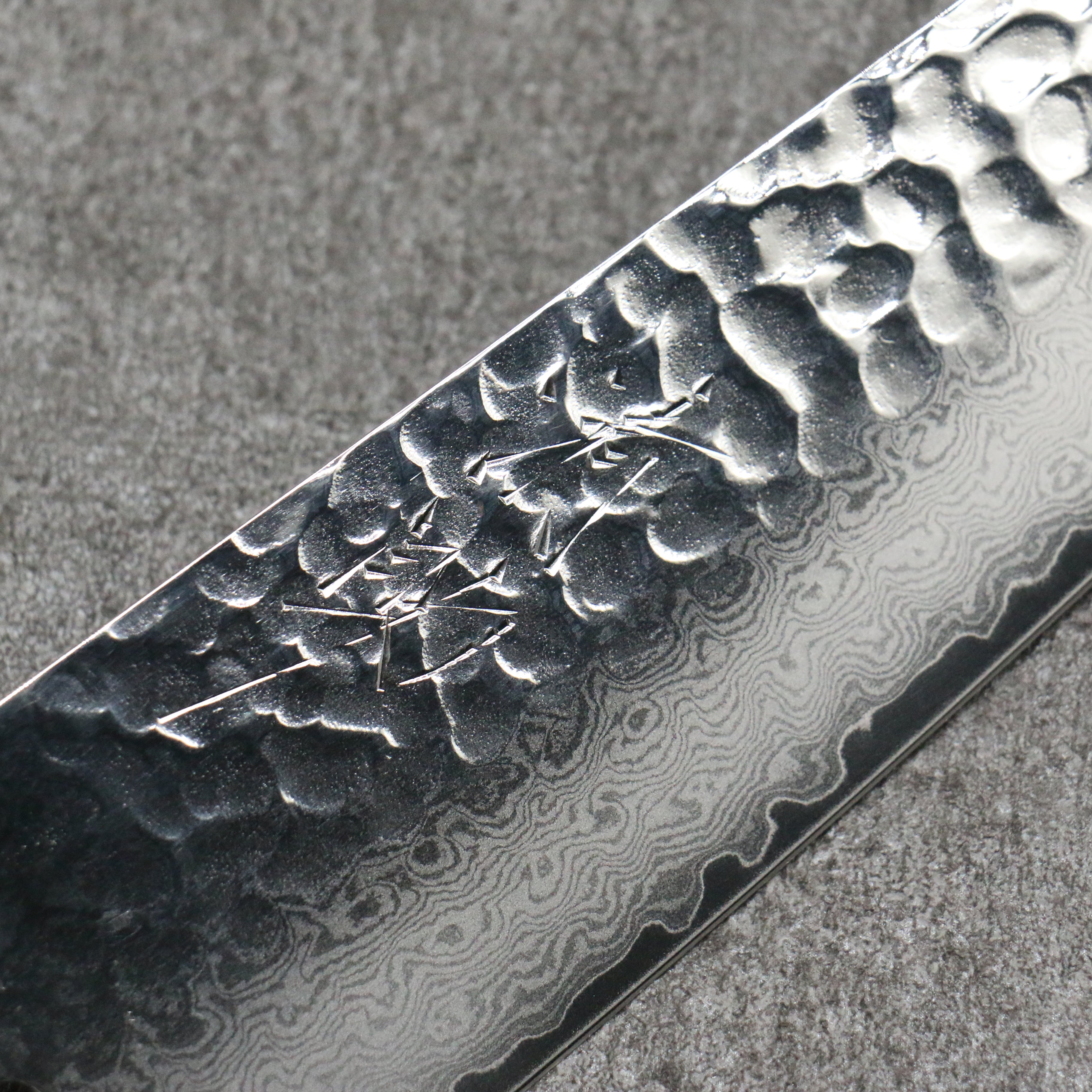 Seisuke Seiun VG10 33 Layer Damascus Santoku  180mm Navy blue Pakka wood Handle - Japanny - Best Japanese Knife