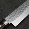 Seisuke VG1 Hammered Small Santoku 135mm Mahogany Handle - Japanny - Best Japanese Knife