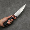 Seisuke VG10 Small Santoku 135mm Black Pakka wood Handle - Japanny - Best Japanese Knife