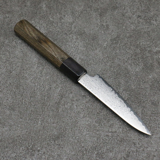 Seisuke VG10 Damascus Petty-Utility 105mm Gray Pakka wood Handle - Japanny - Best Japanese Knife