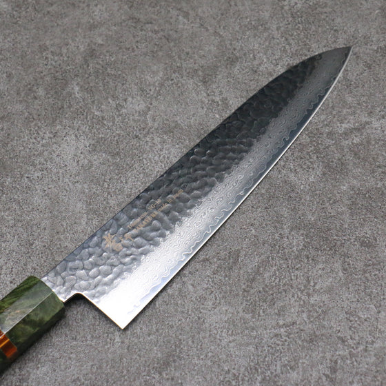 Sakai Takayuki VG10 33 Layer Damascus Gyuto 240mm Stabilized wood Handle - Japanny - Best Japanese Knife