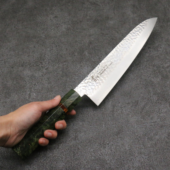 Sakai Takayuki VG10 33 Layer Damascus Gyuto 240mm Stabilized wood Handle - Japanny - Best Japanese Knife