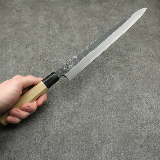 Kikuzuki White Steel No.2 Kurouchi Yanagiba 300mm Magnolia Handle - Japanny - Best Japanese Knife