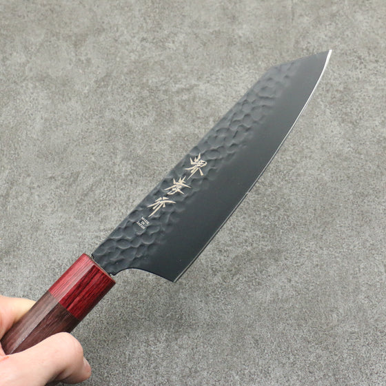 Sakai Takayuki Kurokage VG10 Hammered Teflon Coating Kiritsuke Santoku 160mm Rosewood Handle - Japanny - Best Japanese Knife