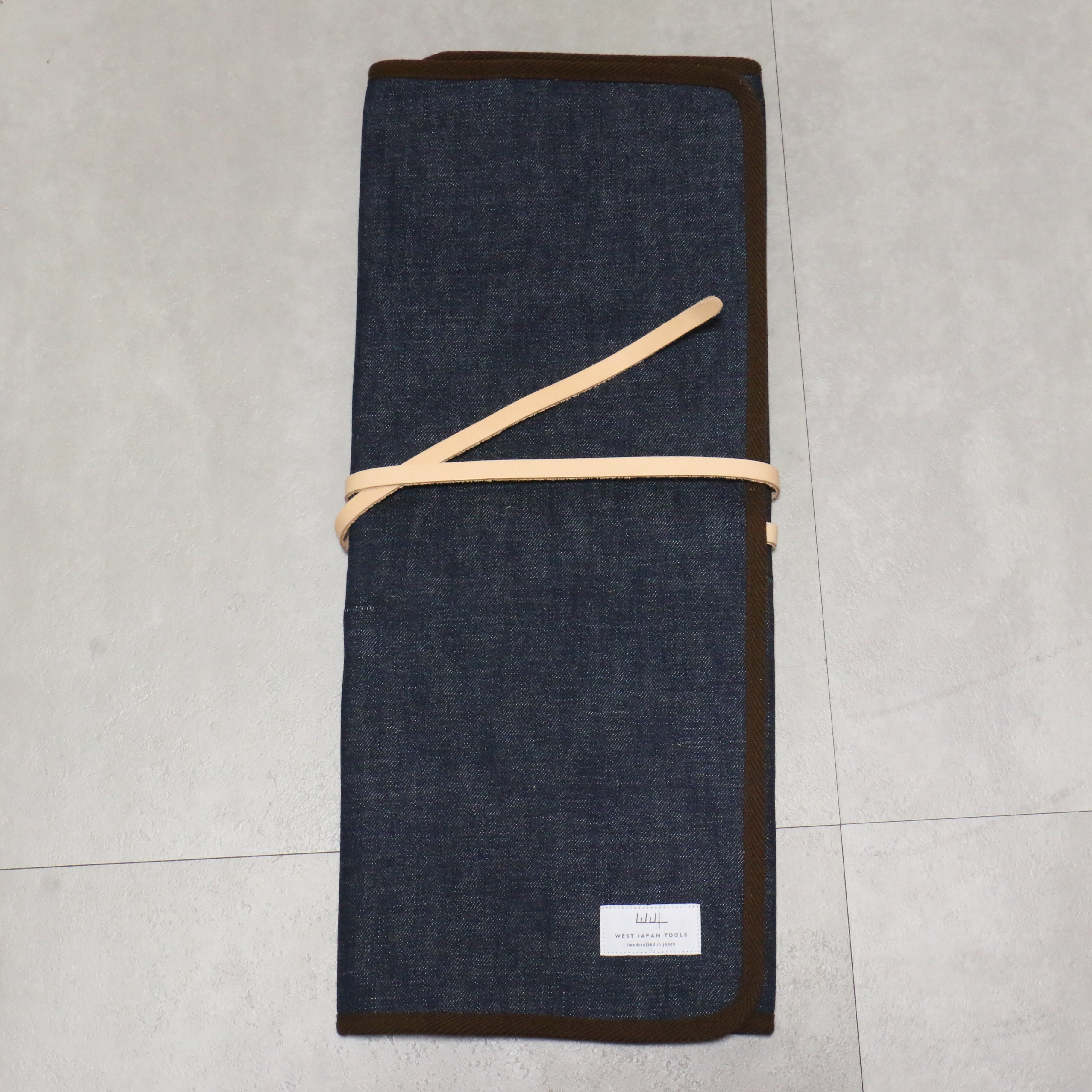 West Japan Tools Knife roll with 6 pockets Cloth Denim  640mm x 510mm - Japanny - Best Japanese Knife
