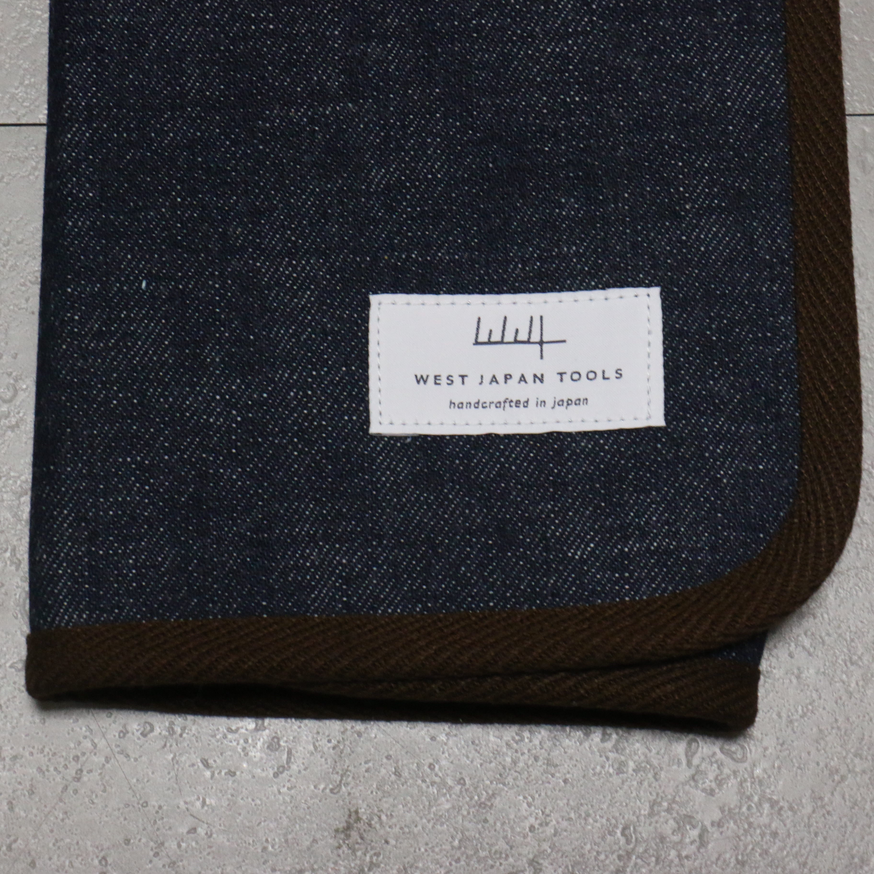 West Japan Tools Knife roll with 3 pockets Cloth Denim  390mm x 510mm - Japanny - Best Japanese Knife