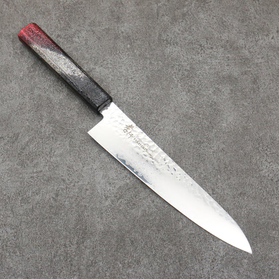 Sakai Takayuki Rinnou VG10 33 Layer Damascus Gyuto 210mm Red Lacquered Handle - Japanny - Best Japanese Knife