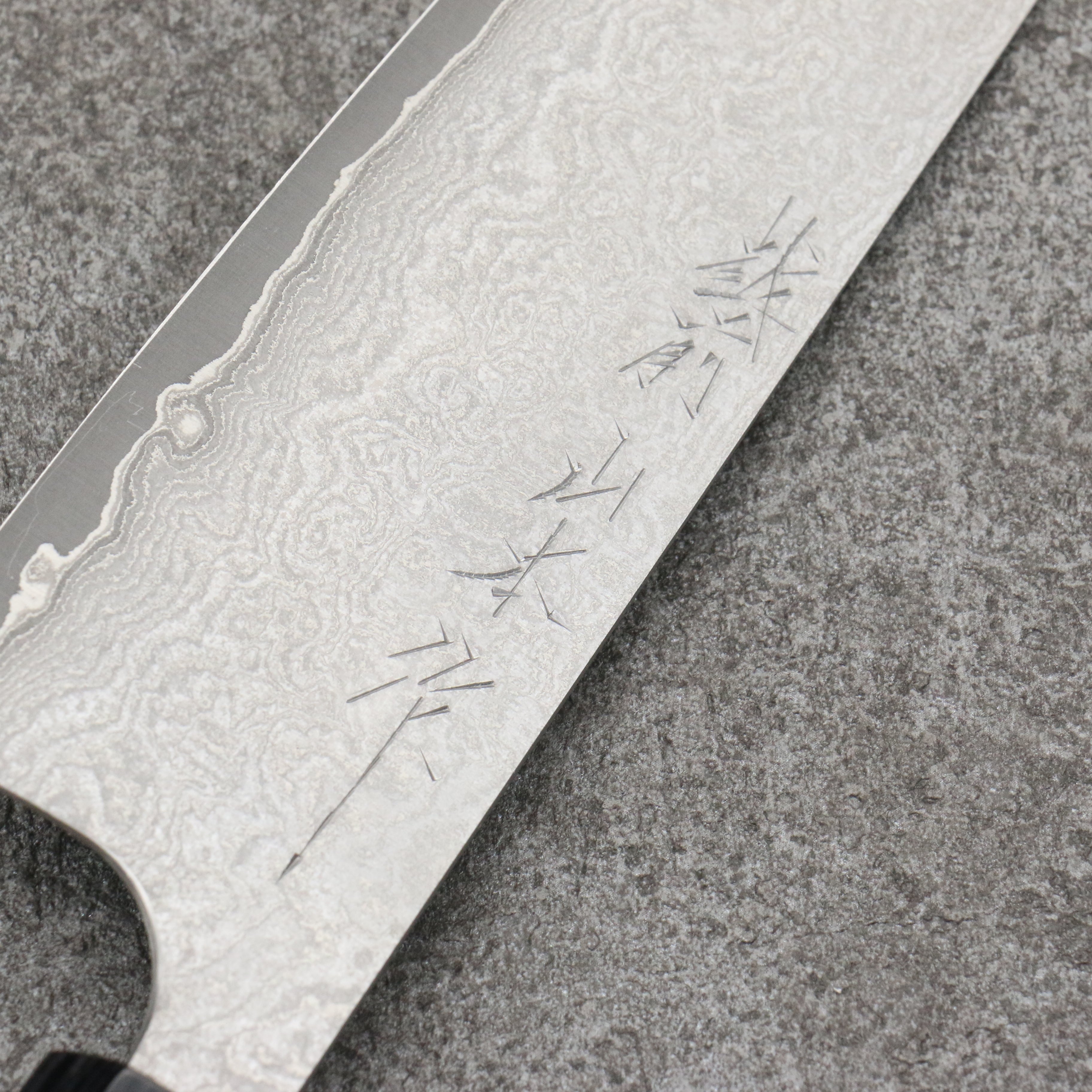 Nao Yamamoto VG10 Black Damascus Bunka 165mm Shitan Handle - Japanny - Best Japanese Knife