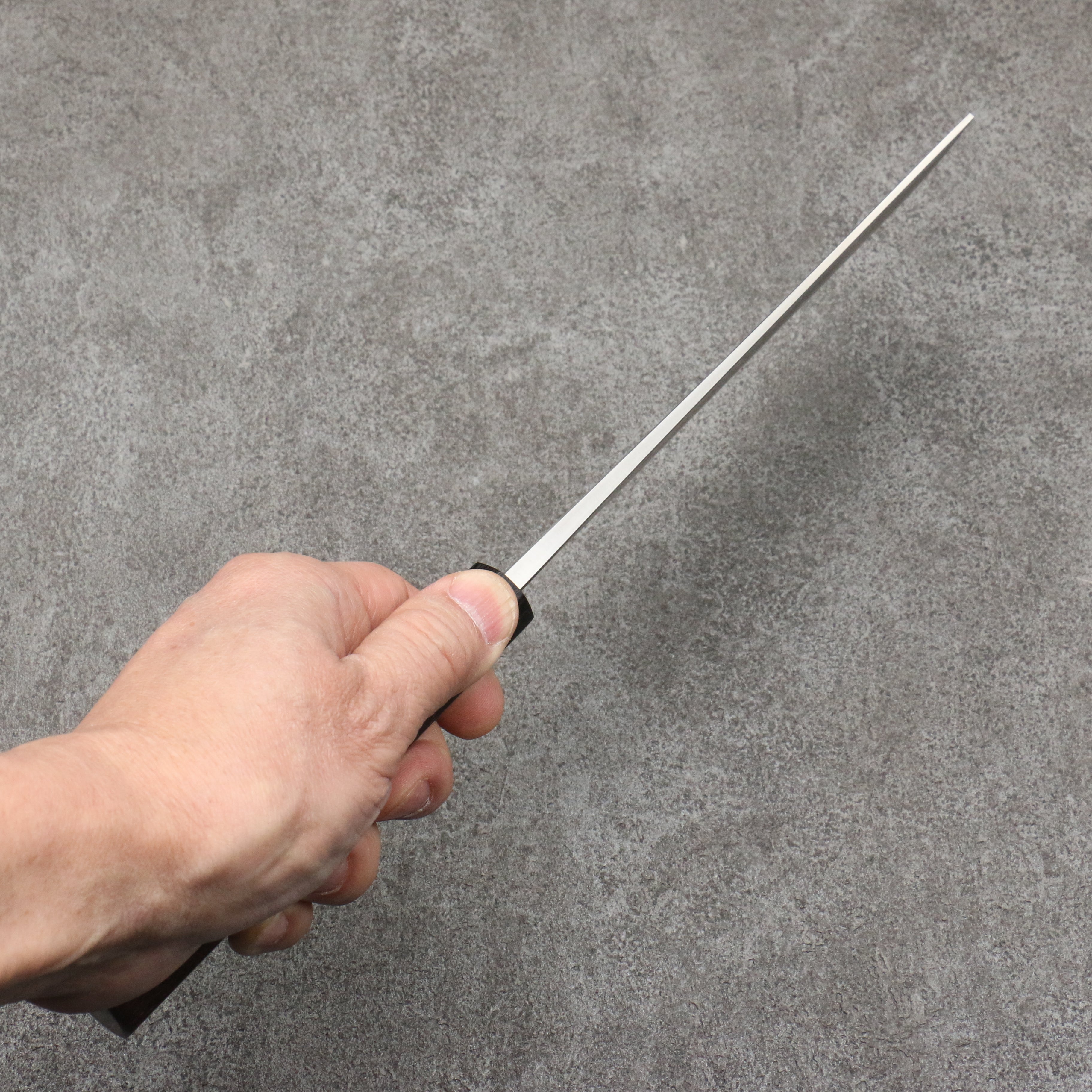 Nao Yamamoto VG10 Black Damascus Nakiri 165mm Shitan Handle - Japanny - Best Japanese Knife