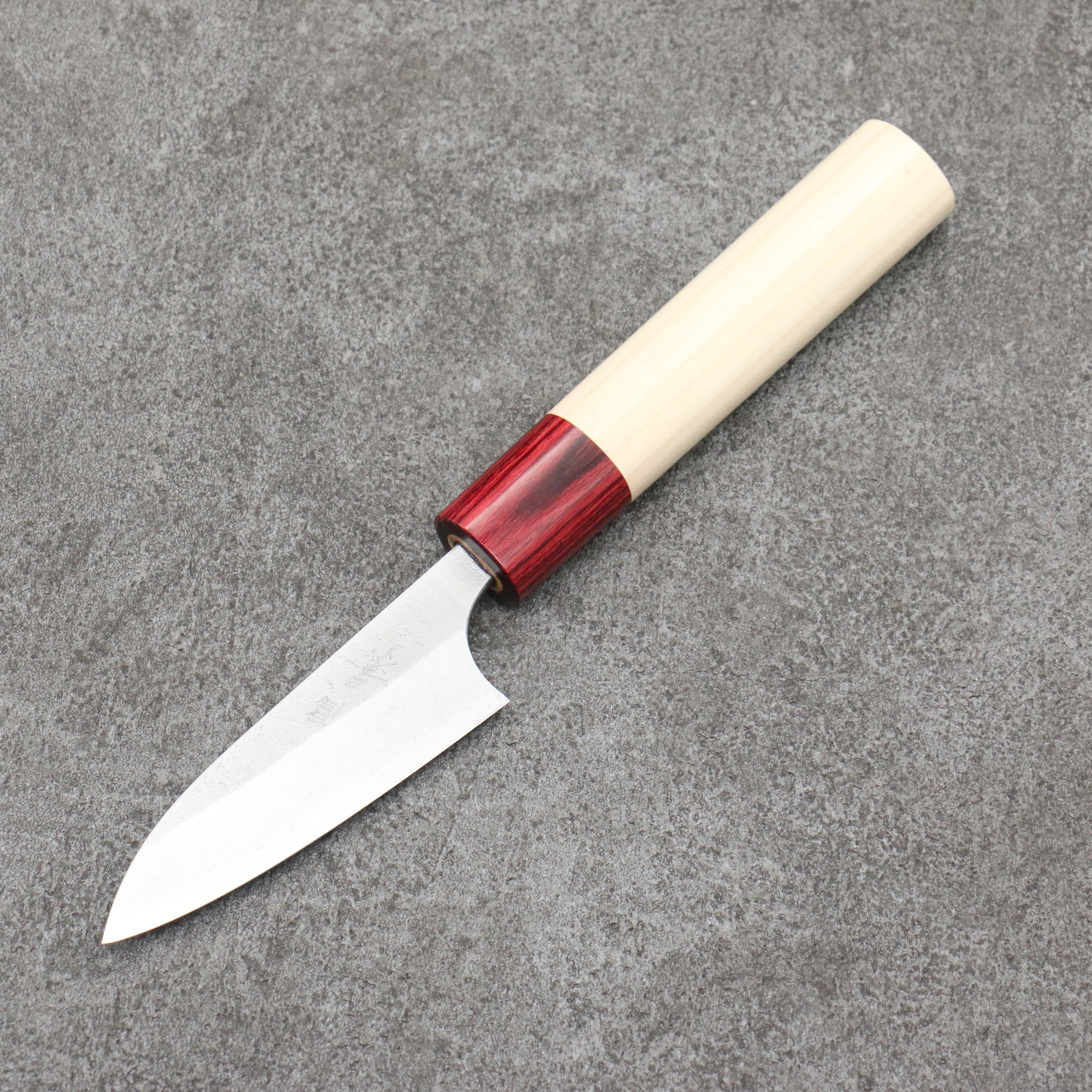 Masakage Yuki White Steel No.2 Nashiji Paring 75mm Magnolia Handle - Japanny - Best Japanese Knife