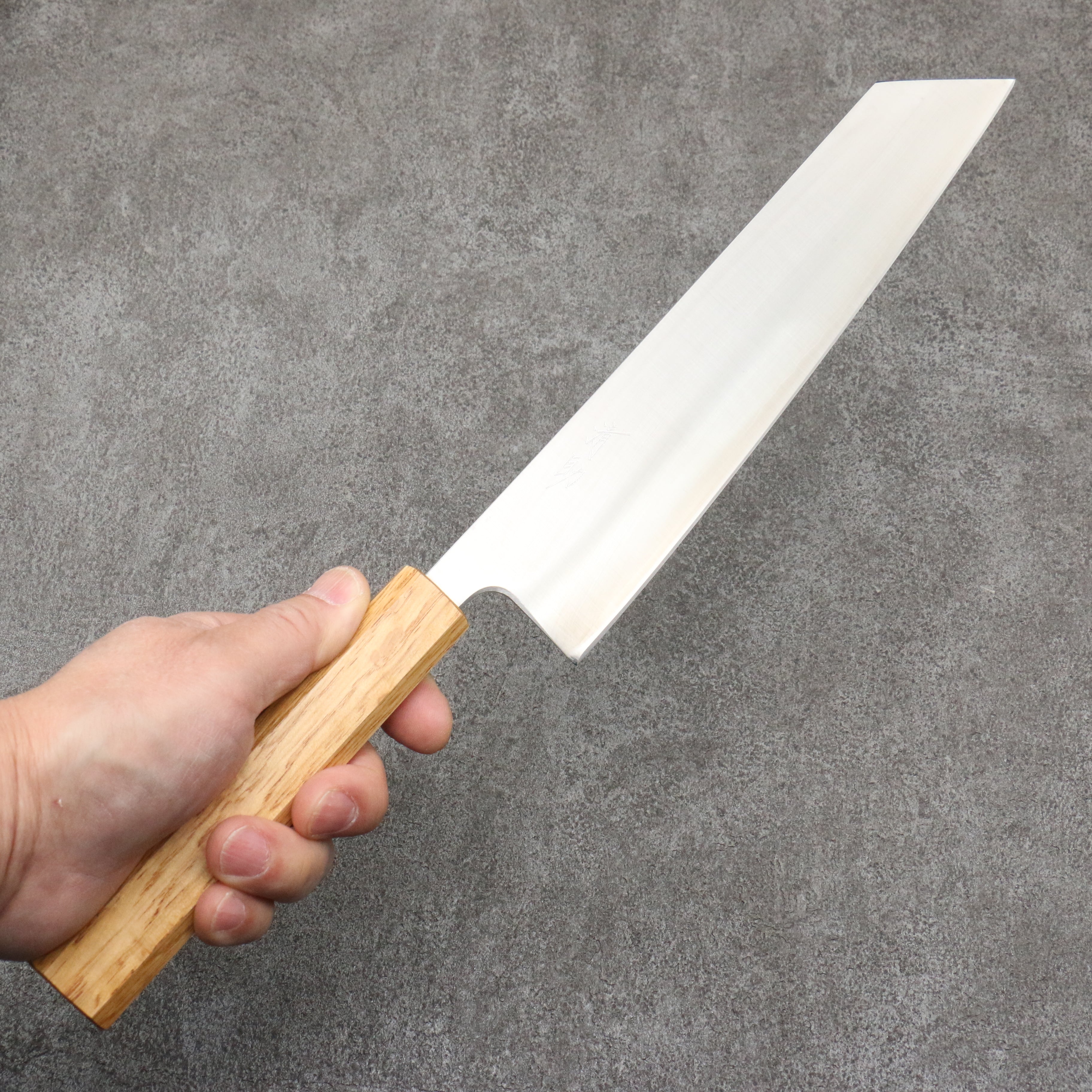 Seisuke Silver Steel No.3 Migaki Polish Finish Kiritsuke Gyuto 240mm White Oak Handle - Japanny - Best Japanese Knife