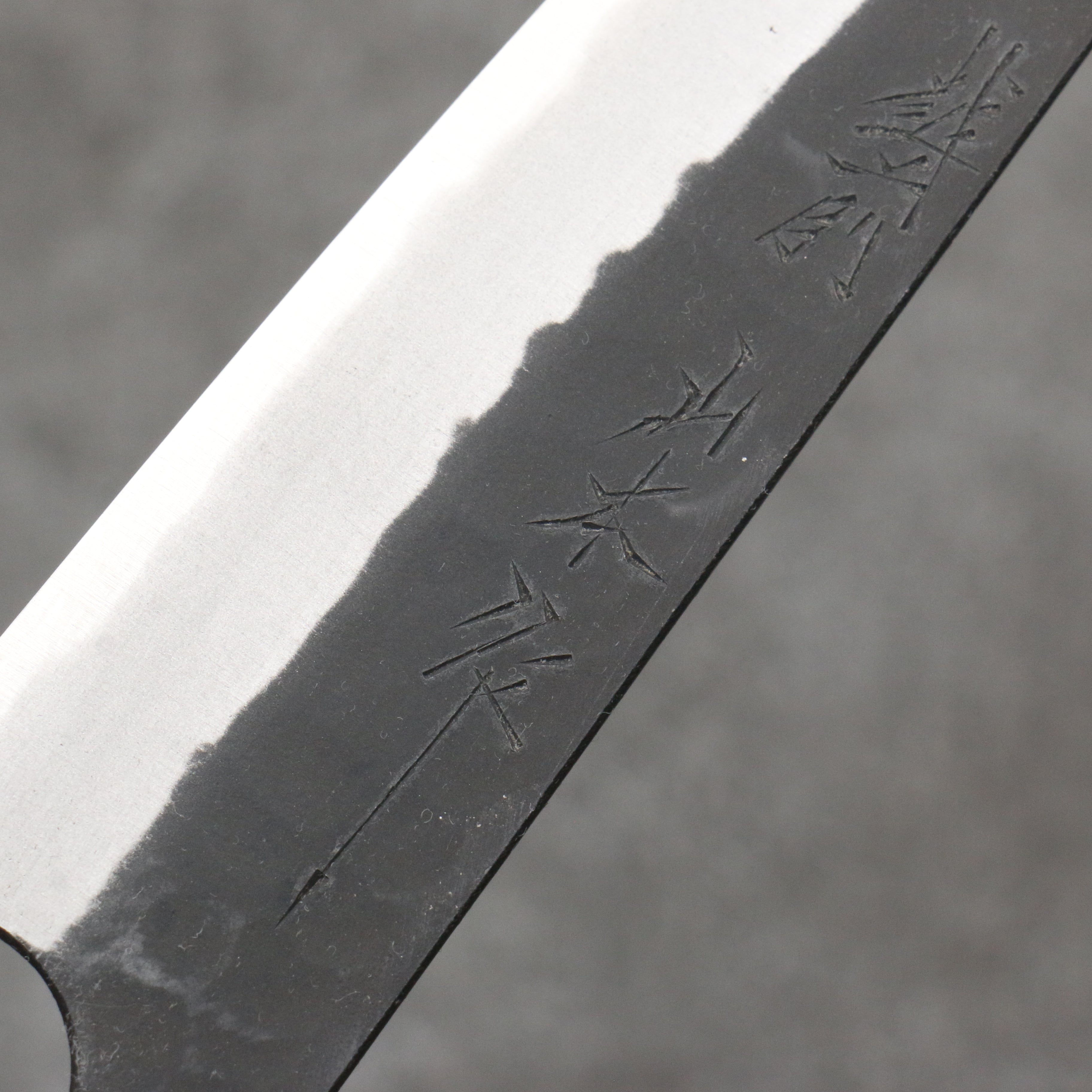 Nao Yamamoto Blue Steel Kurouchi Petty-Utility 135mm Shitan (ferrule: Black Pakka wood) Handle - Japanny - Best Japanese Knife