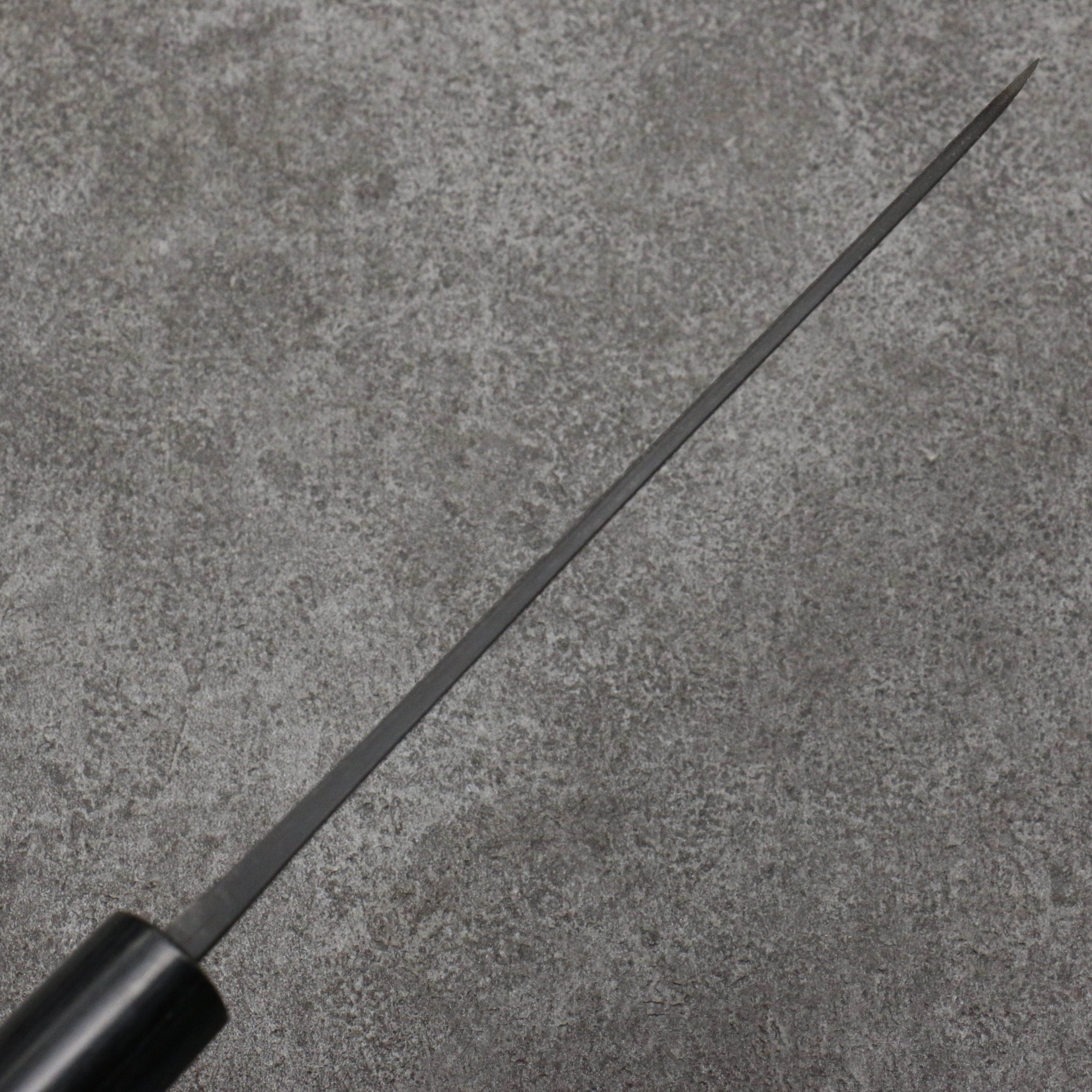 Nao Yamamoto Blue Steel Kurouchi Santoku 170mm Shitan (ferrule: Black Pakka wood) Handle - Japanny - Best Japanese Knife