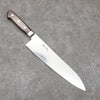 Seisuke Kagami2 AUS10 Mirrored Finish Damascus Gyuto  210mm Brown Pakka wood Handle - Japanny - Best Japanese Knife