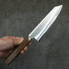 Seisuke Stainless Steel Kiritsuke Santoku  180mm Sandalwood (grey) Handle - Japanny - Best Japanese Knife