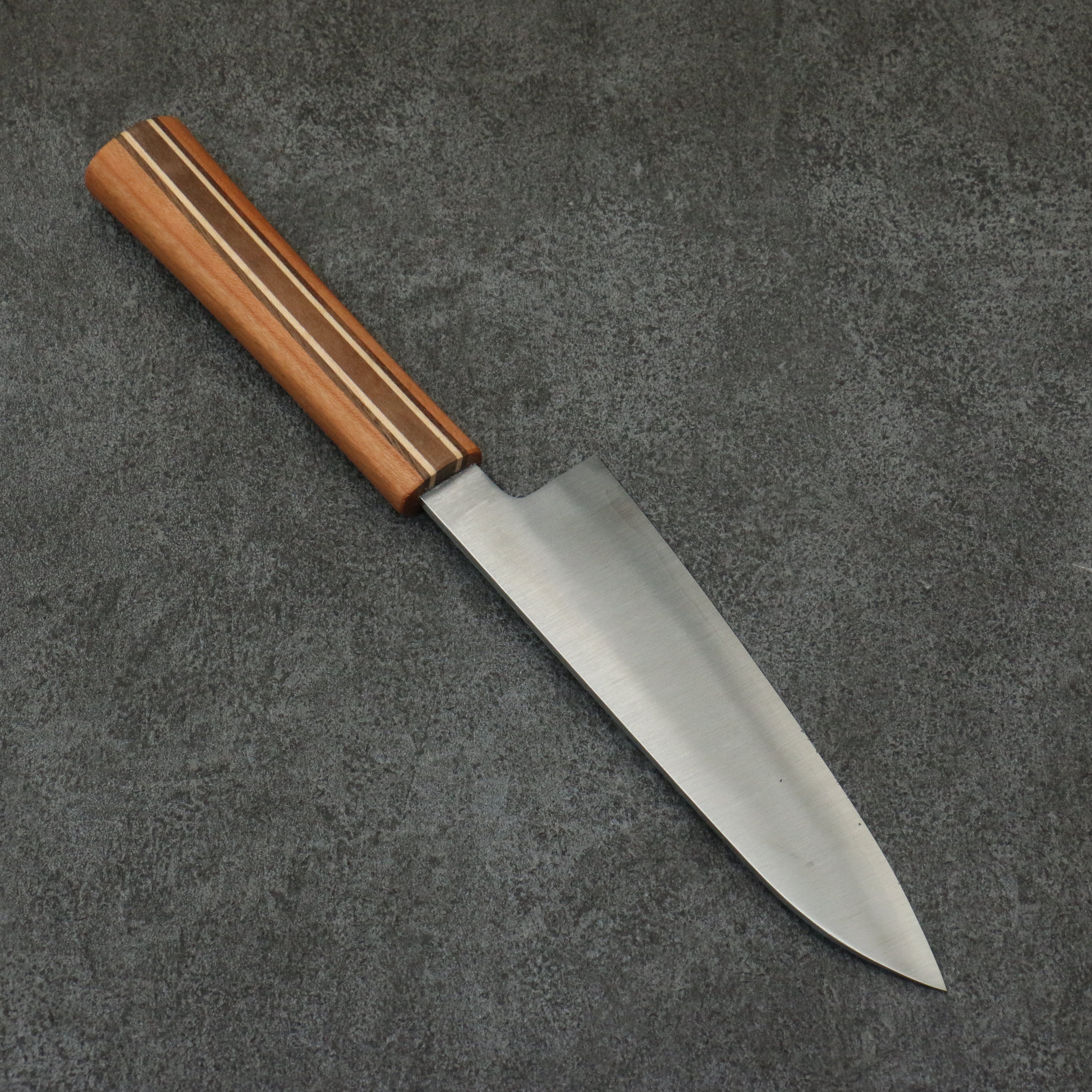Shigeki Tanaka Majiro Silver Steel No.3 Santoku  165mm Maple, Cherry, Walnut Handle - Japanny - Best Japanese Knife