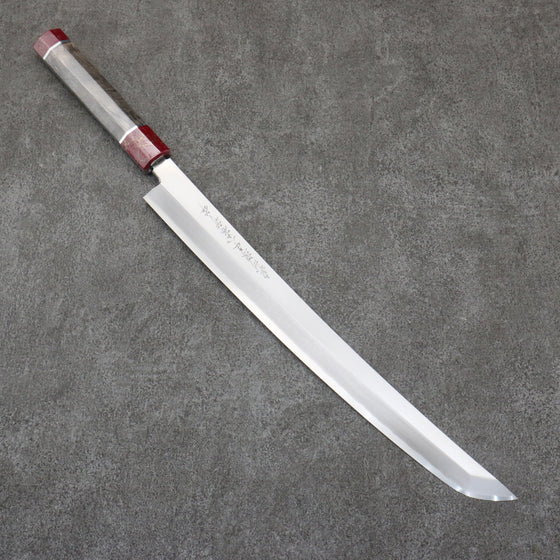 Sakai Takayuki Zangetsu Silver Steel No.3 Sakimaru Yanagiba  330mm Stabilized wood Handle with Sheath - Japanny - Best Japanese Knife