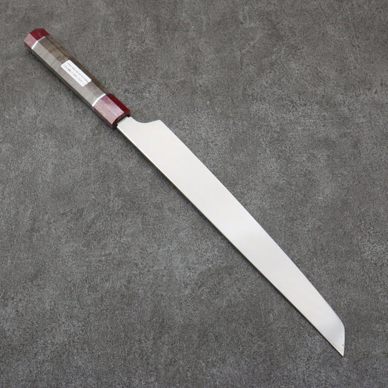 Sakai Takayuki Ginryu Honyaki Swedish Steel Mirrored Finish Sakimaru Yanagiba  300mm Stabilized wood Handle with Sheath - Japanny - Best Japanese Knife