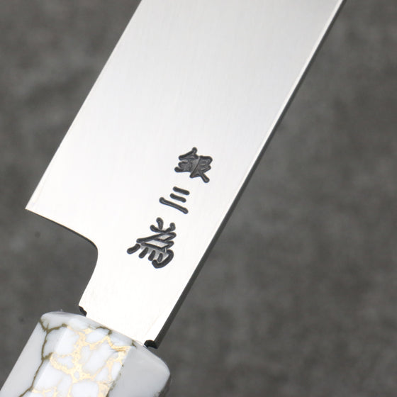 Sakai Takayuki Chef Series Silver Steel No.3 Yanagiba  270mm Stabilized wood (White Ferrule and End Cap) Handle with Sheath - Japanny - Best Japanese Knife