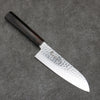 Sakai Takayuki VG10 33 Layer Damascus Santoku  170mm Ebony(6 sided teardrop) Handle - Japanny - Best Japanese Knife