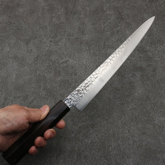 Sakai Takayuki VG10 33 Layer Damascus Sujihiki  240mm Ebony(6 sided teardrop) Handle - Japanny - Best Japanese Knife